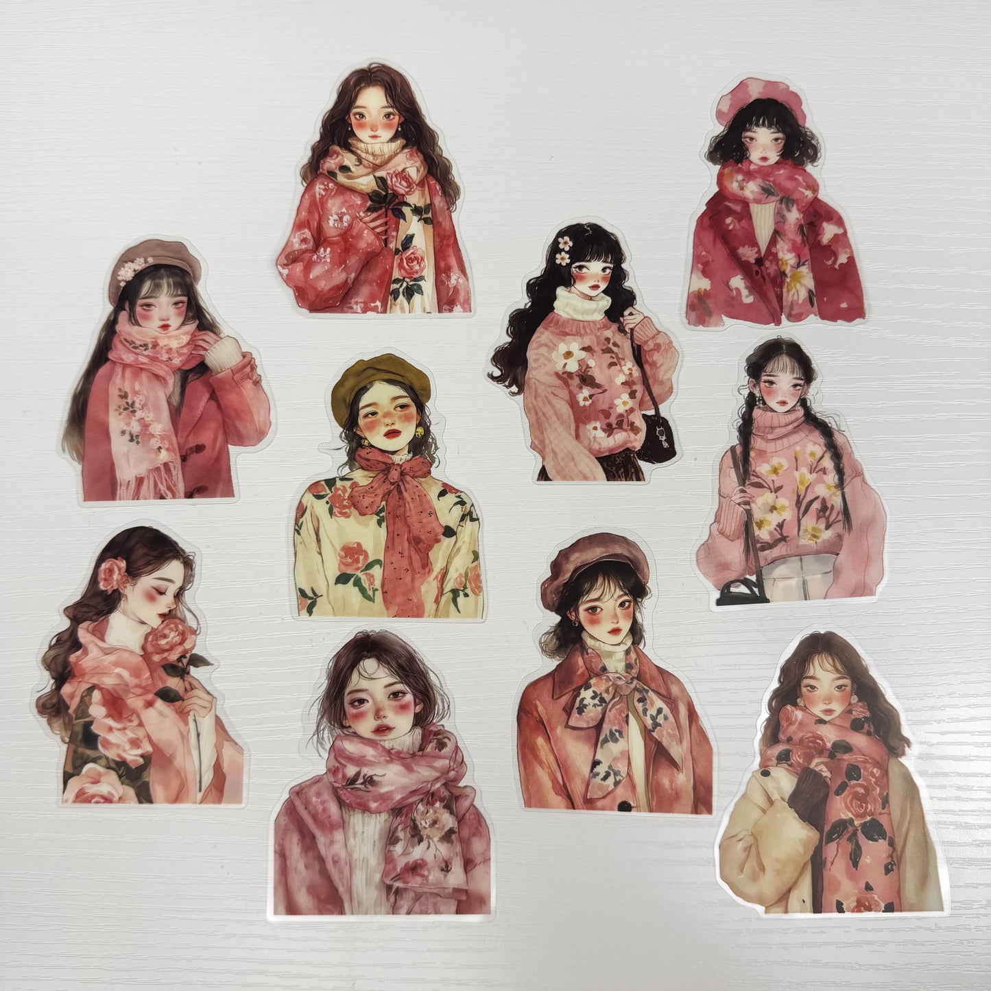 Cozy Pink Girl Stickers