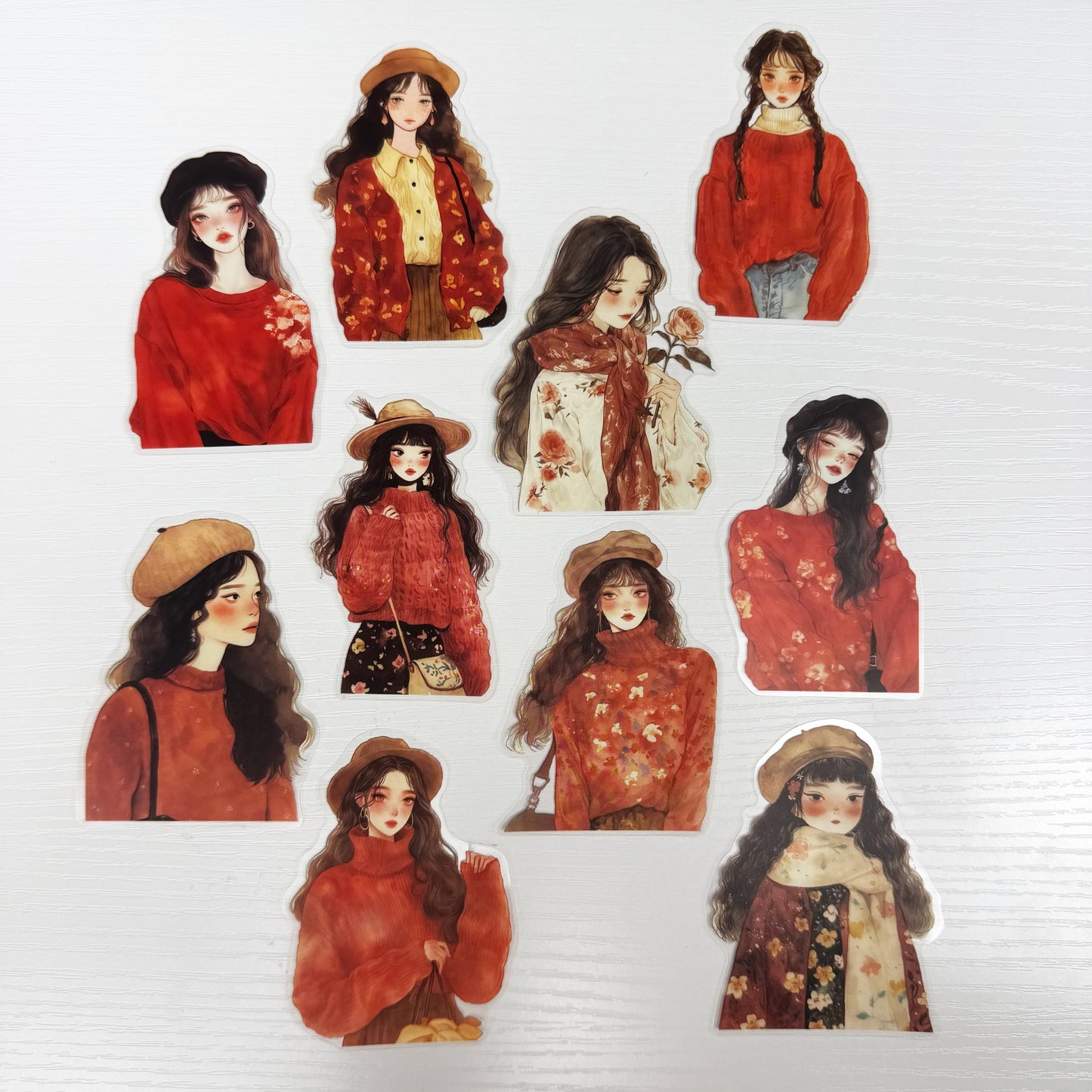 Autumn Aesthetic Girl Stickers