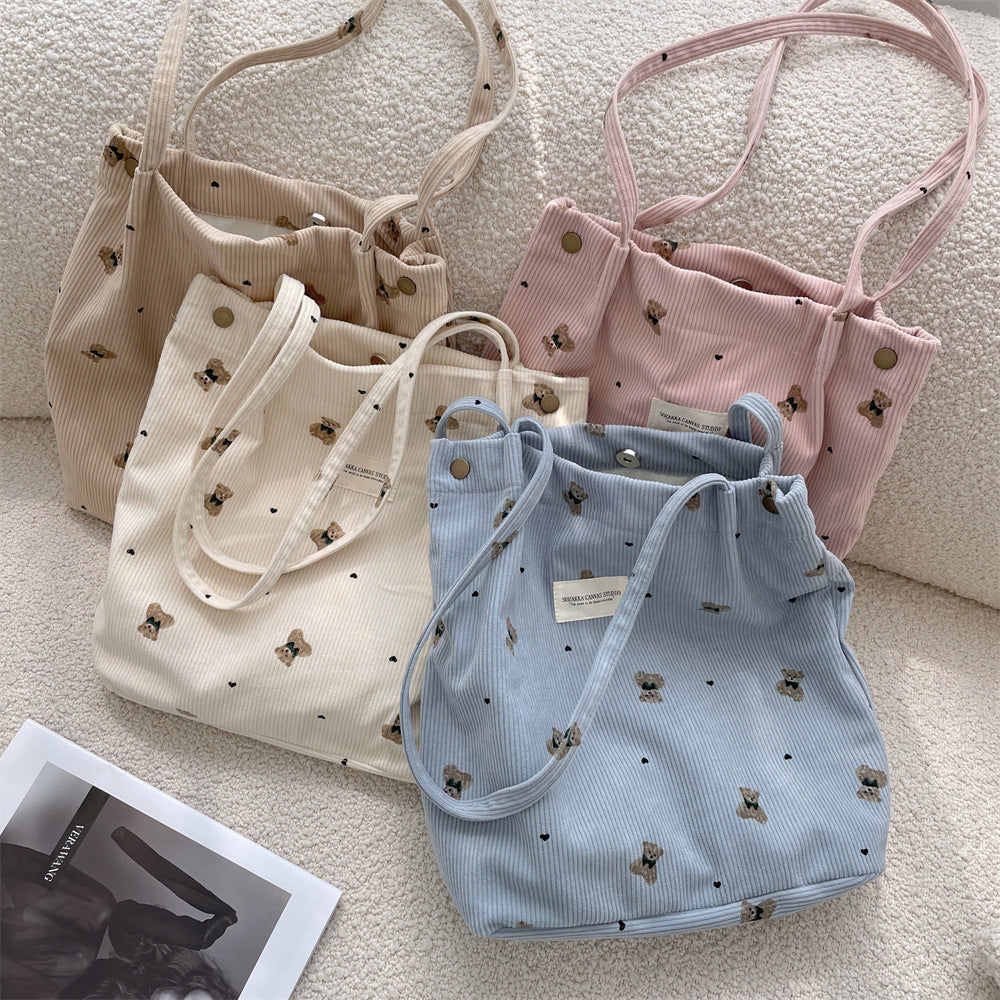 Little Bear 🧸  Velvet Tote