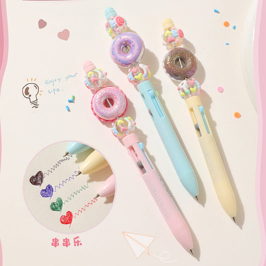 🍩 Four-Color Donut Ballpoint Pen
