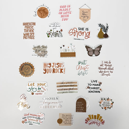 Inspirational Quote Stickers  -Set of 25