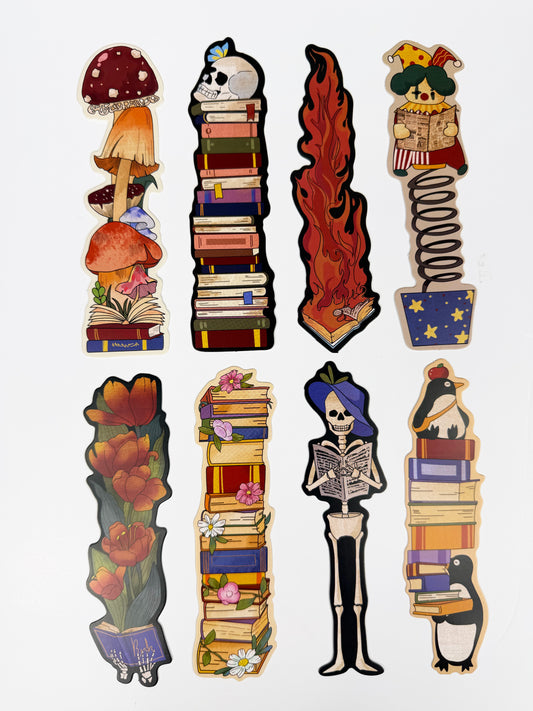 Illustrated Bookmark  -Set of 8